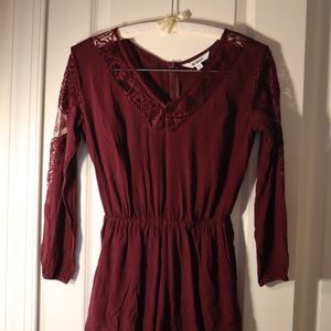Boutique Romper With Lace Detailing
